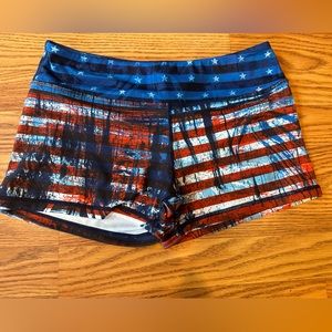 Patriotic American Flag IAB MFG medium shorts.